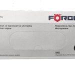 Нитрилни ръкавици, черни, подсилени, FORCH L/XL 100 броя.